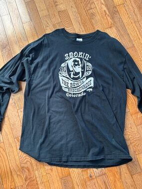 Unbranded Men's Black Long-Sleeve Graphic Tee - 'Smokin' The Bowls' Colorado